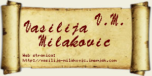 Vasilija Milaković vizit kartica